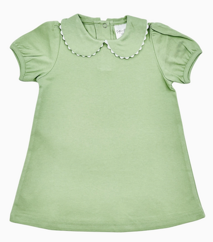 Southern Proper Girl's Scalloped Collared Dress - Fall