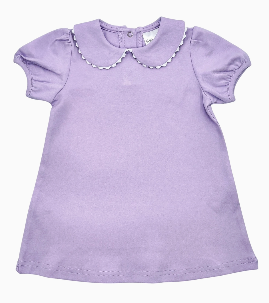 Southern Proper Girl's Scalloped Collared Dress - Fall