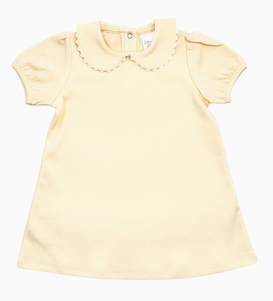 Southern Proper Girl's Scalloped Collared Dress - Fall