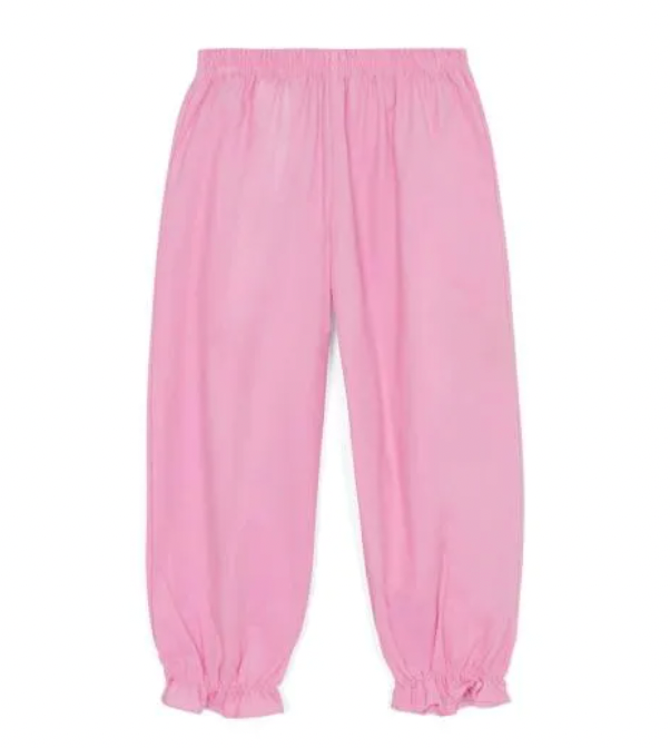 Girl's Corduroy Ruffle Bubble Pink Pants