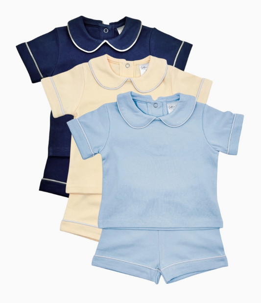 Boy's Piping Collar Set - Back to School