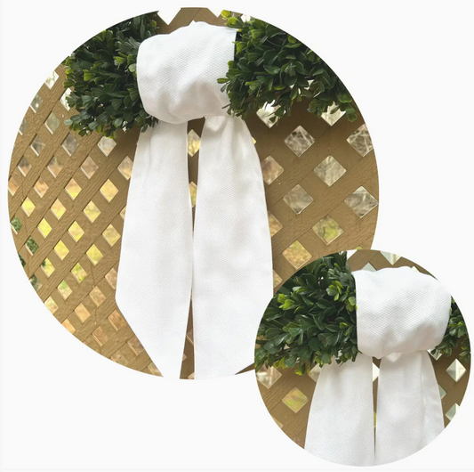 White Cotton Pique Sash